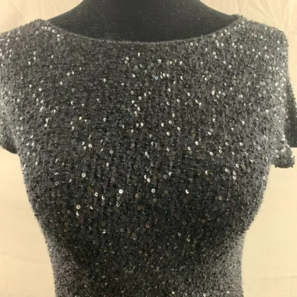 Donna Karan Silk Cashmere Beaded Top - Picture 3 of 5